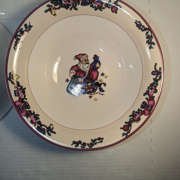 Vintage GEI Design Christmas Serving Bowls Set of 3 9 inch Retro Santa Gifts - Picture 13 of 16